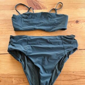 Vuori Swim bikini top & high waist bottom size Large